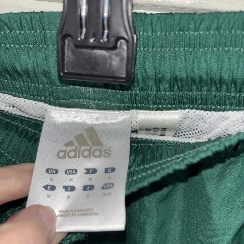 Adidas Soccer Warmup Pants  Size M Green  Ankle Zip  235033